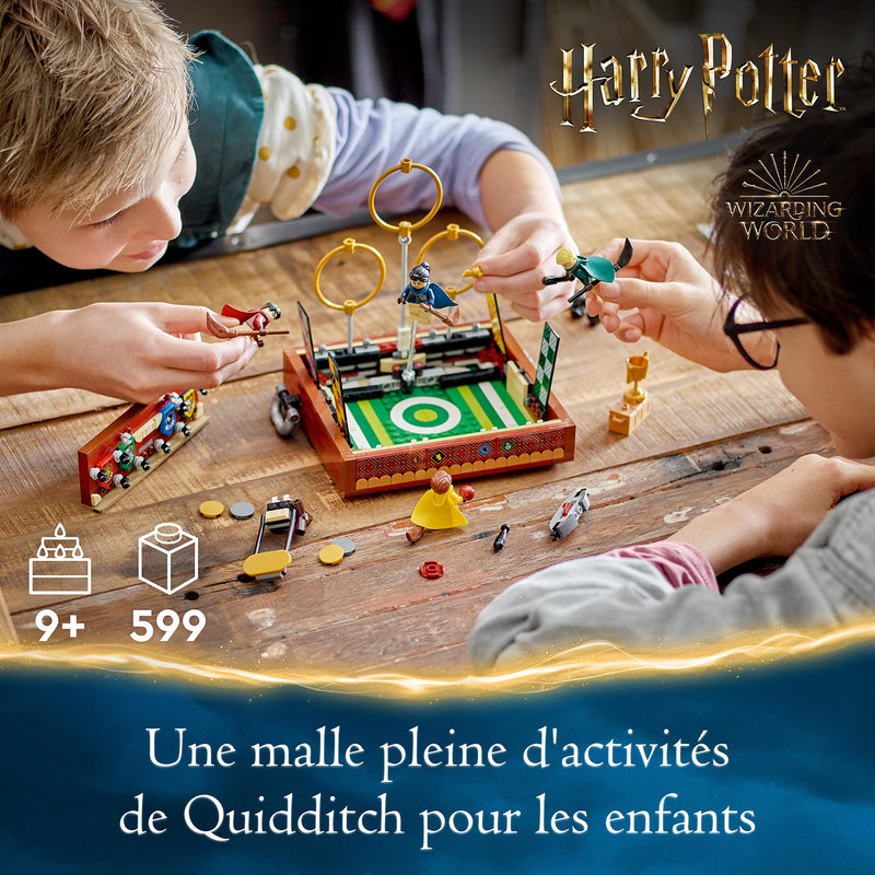 LEGO Harry Potter Quidditch Trunk, Play 3 Different Quidditch Games & Harry Potter Flying Ford Anglia Car Toy for 7 Plus Year Old Kids, Boys & Girls, Buildable Model with Ron Weasley