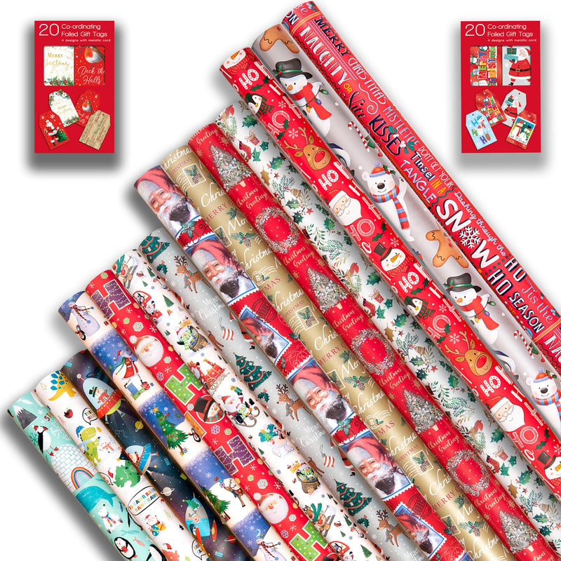 6 X 7M Cute Christmas Gift Wrapping Paper Roll (42 Meters) Ideal for Xmas, Festive Season - Made in Uk - Gift Guide