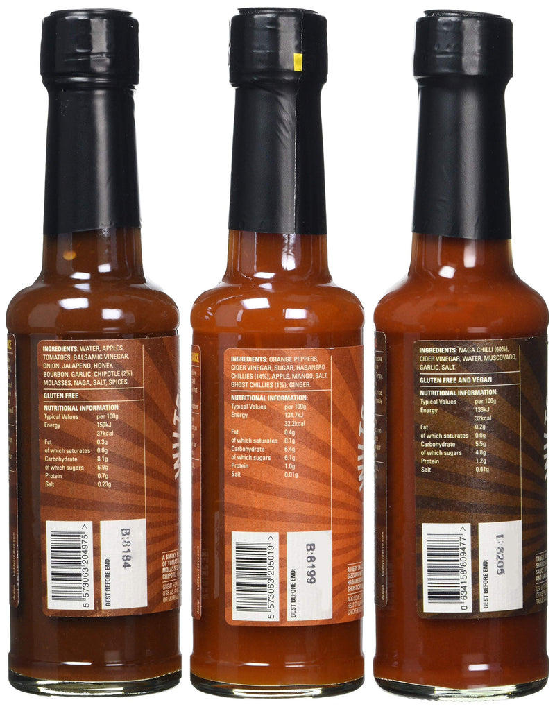 Wiltshire Chilli Farm Chipotle, Caribbean and Naga Hot Chilli Sauce Set(Pack of 1) - Gift Guide