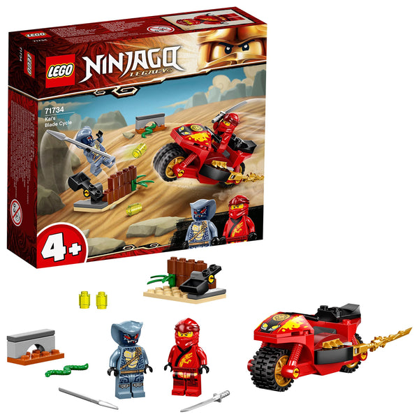 LEGO 71734 NINJAGO Legacy Kai’s Blade Cycle Motorbike Toy, Set with Ninja Kai Minifigure, Sword and Catapult, Gifts for 4 Plus Year Old Boys & Girls