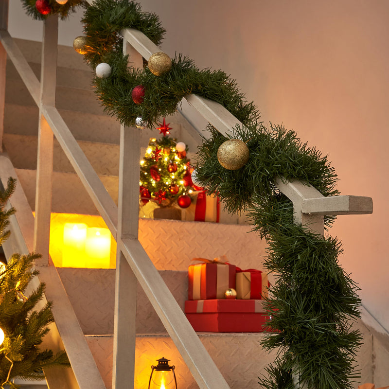 16M Green Christmas Garland Decoration, Xmas Artificial Vine Soft Green Tinsel Pine Holiday Decor for Stair Fireplace Door Christmas Tree Ornaments Indoor Outdoor - Gift Guide