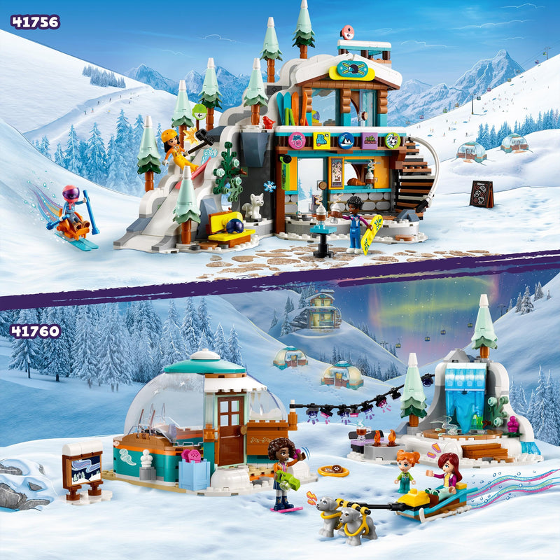 LEGO Friends Igloo Holiday Adventure Playset with Glamping Tent, 2 Sled Dogs, Mini-Dolls and Accessories, Winter Imaginative Play Toys for Girls, Boys, Kids Aged 8 and Up 41760