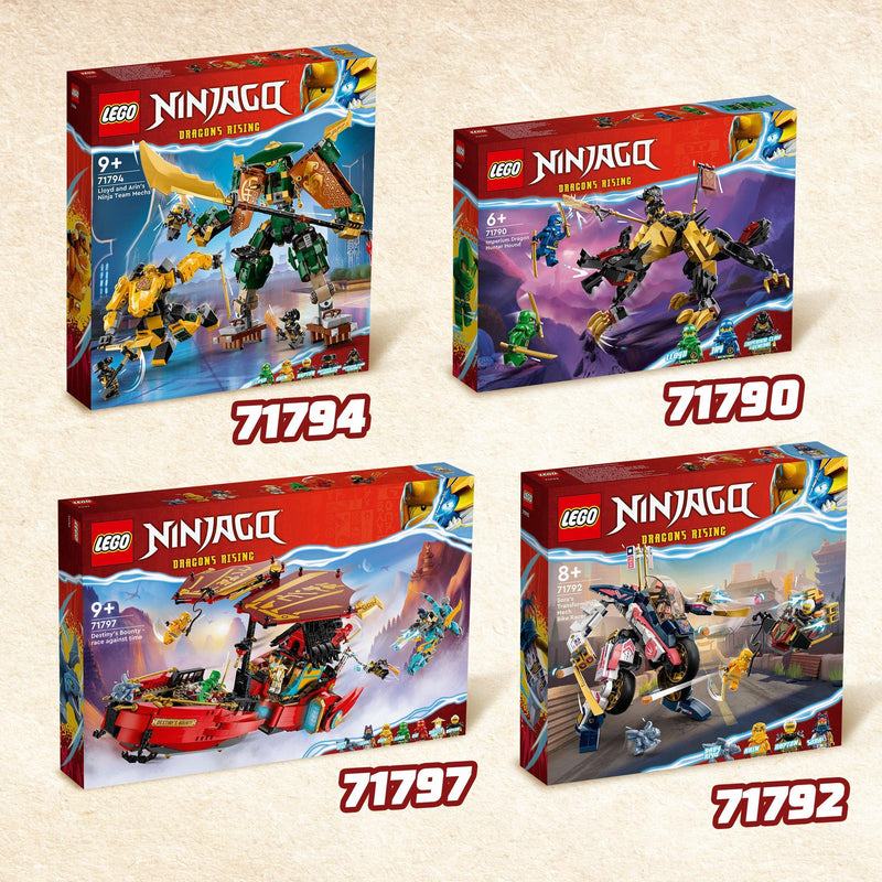 LEGO NINJAGO Imperium Dragon Hunter Hound Set, Monster Figure Building Toy for 6+ Years Old Kids, Boys, Girls, Posable Mythical Creature, Ninja Gift with 3 Minifigures 71790