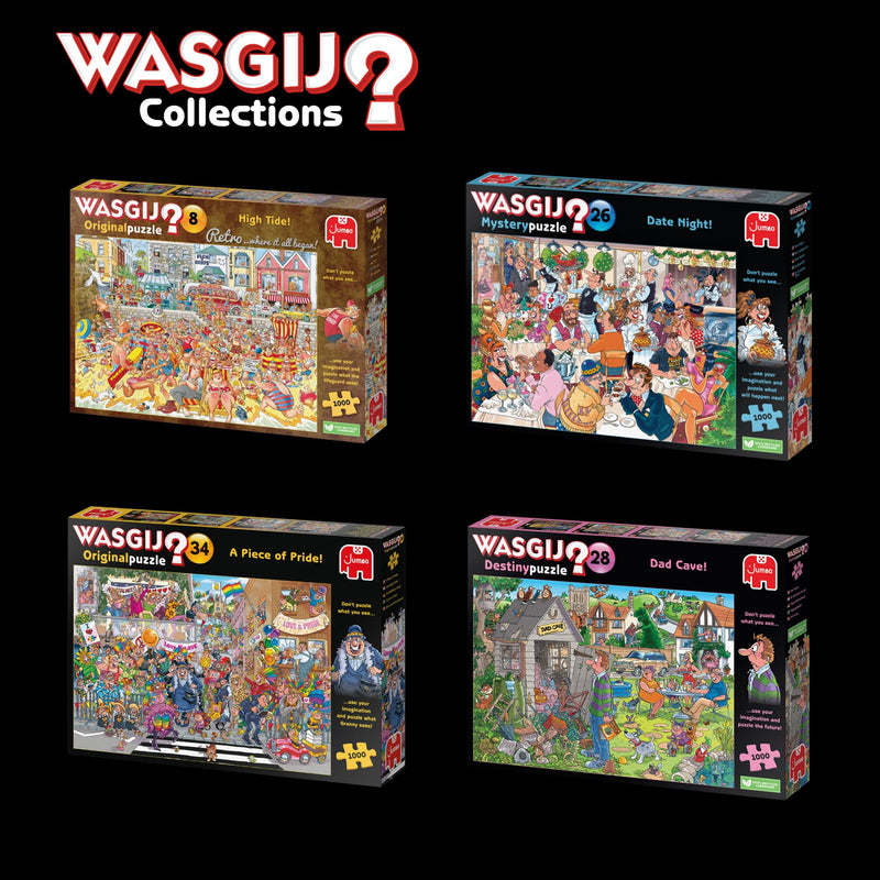 Wasgij Christmas Advent Calendar, Look Out Below! - 24 Days of Puzzles, Don't Puzzle What You See - Brainteasing 54 Piece Adults Puzzle & Comic Puzzle -100% Recycled Cardboard Jigsaw Puzzle for Adults - Gift Guide