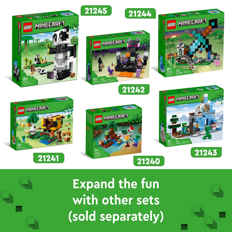 LEGO Minecraft The Panda Haven Set, Movable Toy House with Baby Pandas Animal Figures, Toys for 8 Plus Years Old Kids, Boys and Girls, Gift Idea 21245