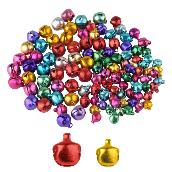 TUPARKA 200PCS 6MM 10MM Jingle Bells Craft Bells Ornament for Christmas Party Decorations Supplies(Assorted Color) - Gift Guide