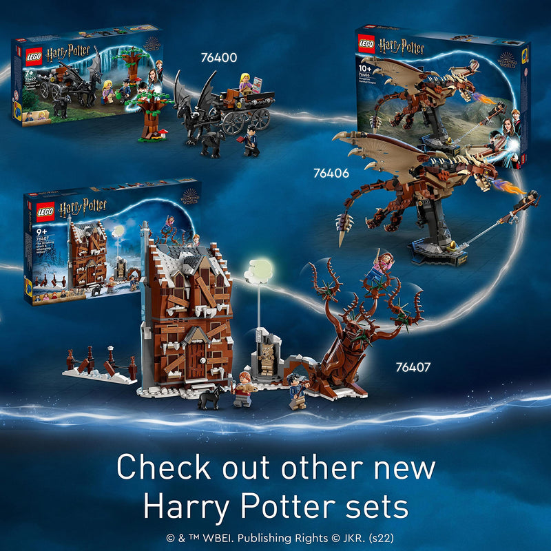 LEGO 76406 Harry Potter Hungarian Horntail Dragon Building Toy, Model Kit for Kids, Boys & Girls with Minifigure, Collectable Room Décor Accessory Set, Wizarding World Gifts