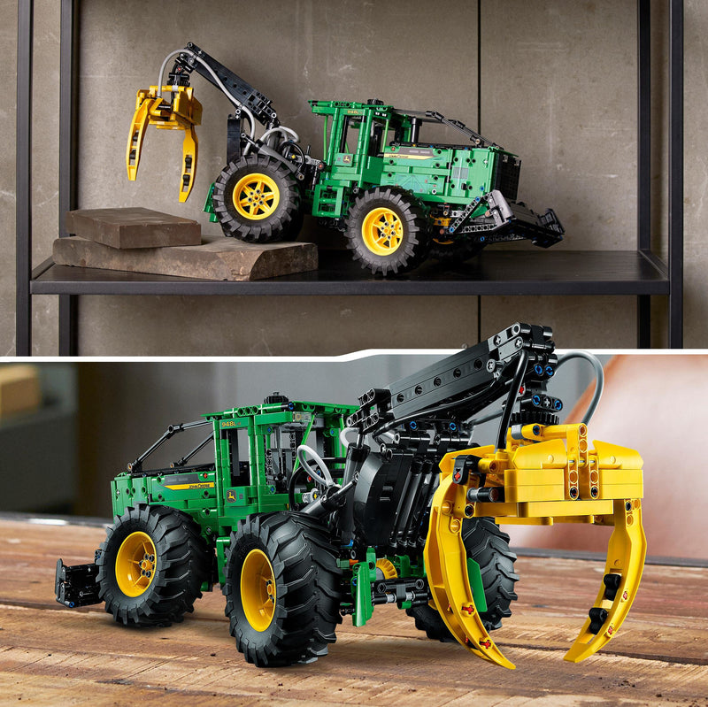 LEGO Technic John Deere 948L-II Skidder Set, Large 1,492-Piece Construction Vehicle Toy with Pneumatic Functions and 4 Wheel Drive, Model Building Kit for Engineering Enthusiasts, Gift Idea 42157