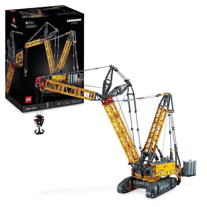 LEGO Technic Liebherr Crawler Crane LR 13000 Set, Build the Ultimate Remote Controlled Construction Vehicle with Control+ App, Winch System and Luffing Jib, Large Model for Adults, Men, Women 42146