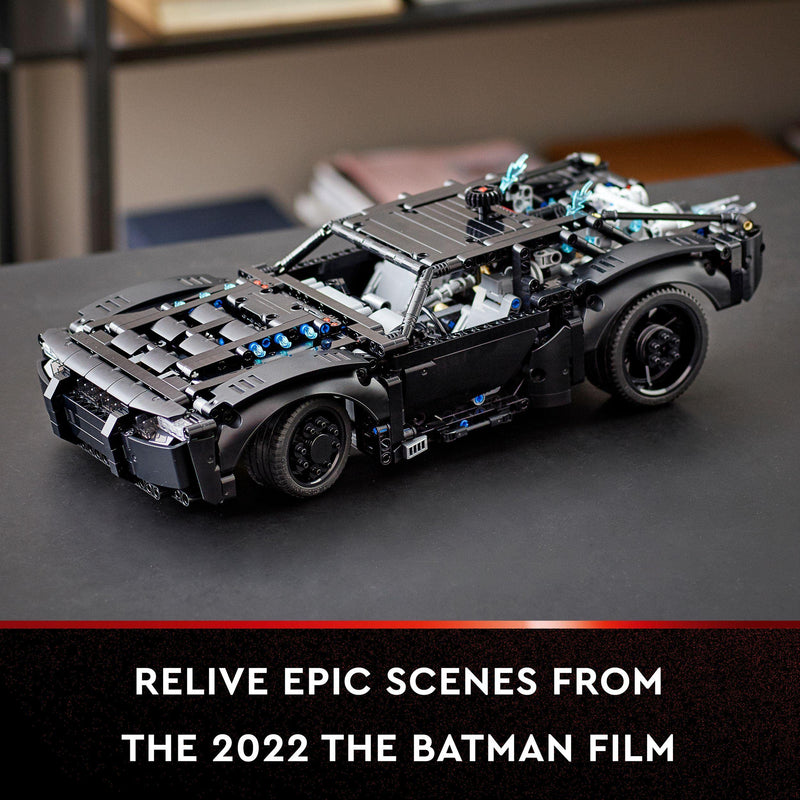 LEGO 42127 Technic THE BATMAN – BATMOBILE Model Car Building Toy, Movie Set, Superhero Gifts for Kids, Boys, Girls and Teen Fans with Light Bricks