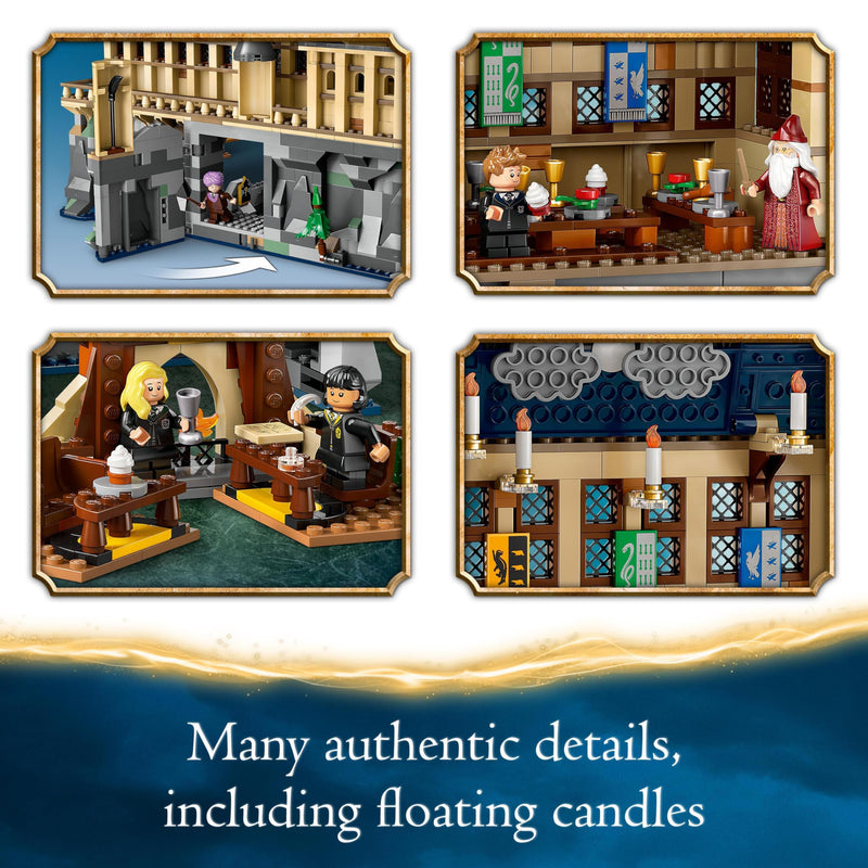 LEGO Harry Potter Hogwarts Castle: The Great Hall Set, Collectible Toy Playset for Kids, Boys & Girls, with 11 Minifigures Incl. Hermione Granger and Ron Weasley, Wizarding World Gift for Fans 76435