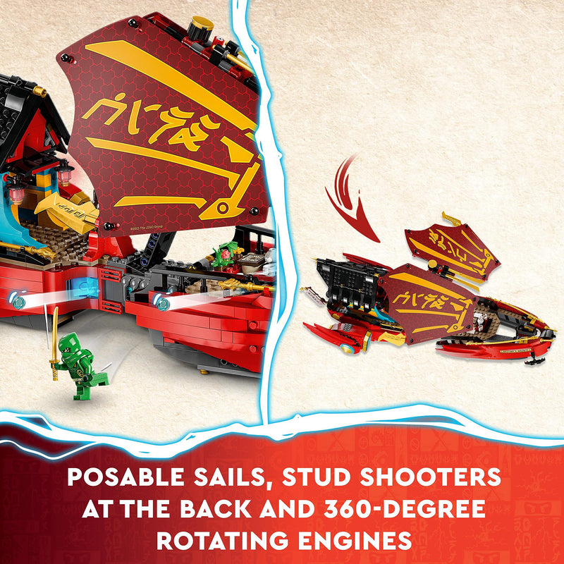 LEGO NINJAGO Destiny's Bounty - Race Against Time, Ninja Air Ship Toy Set with 2 Dragon Figures & 6 Minifigures, Vehicle Set, Birthday Gift Idea for 9 Plus Year Old Kids, Boys & Girls 71797