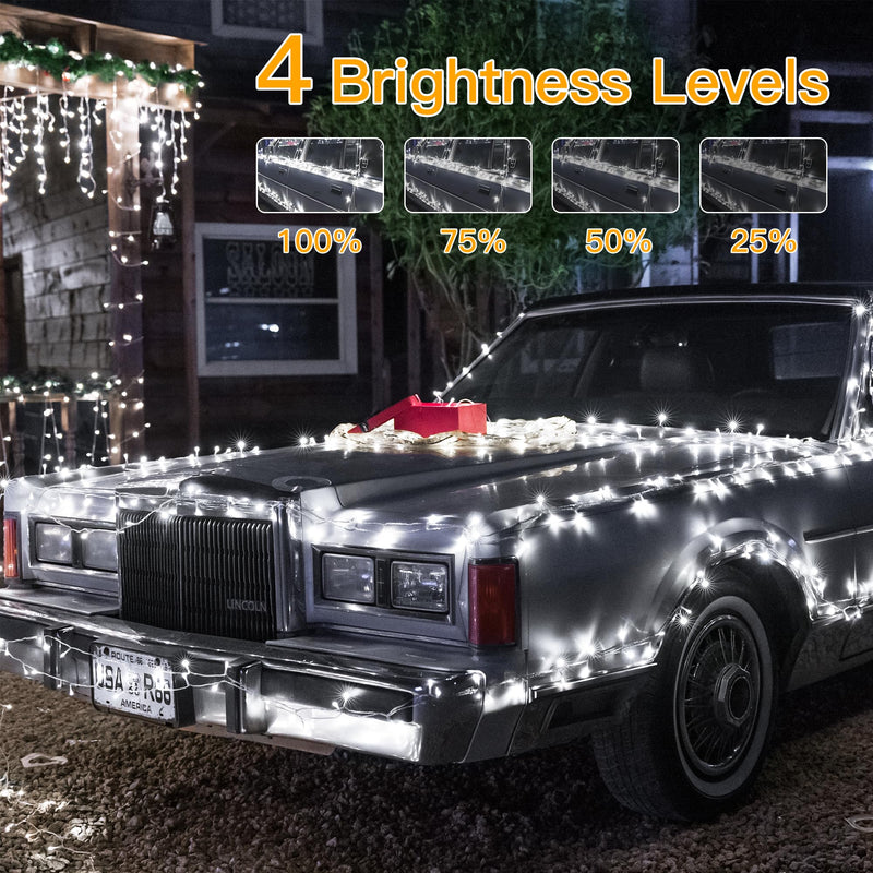 Ollny Outdoor Fairy String Lights - 80m 800 LED Long Cool White Waterproof Christmas Decoration Lights Mains Powered Plug in with Remote/Timer 8 Modes for Outside/Garden/Indoor/Wedding - Gift Guide