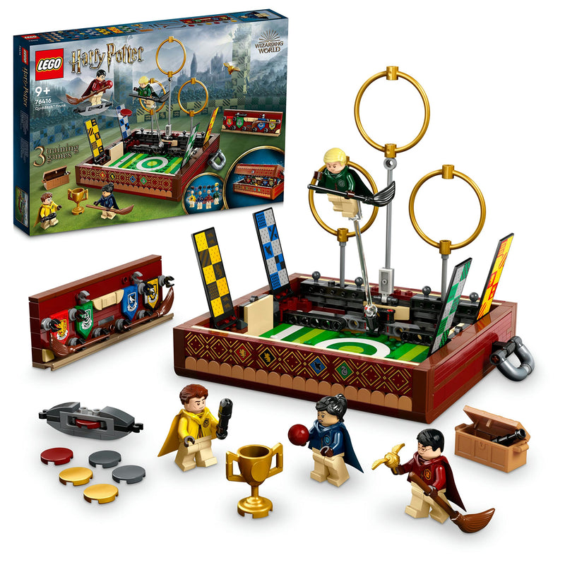 LEGO Harry Potter Quidditch Trunk, Play 3 Different Quidditch Games & Harry Potter Flying Ford Anglia Car Toy for 7 Plus Year Old Kids, Boys & Girls, Buildable Model with Ron Weasley