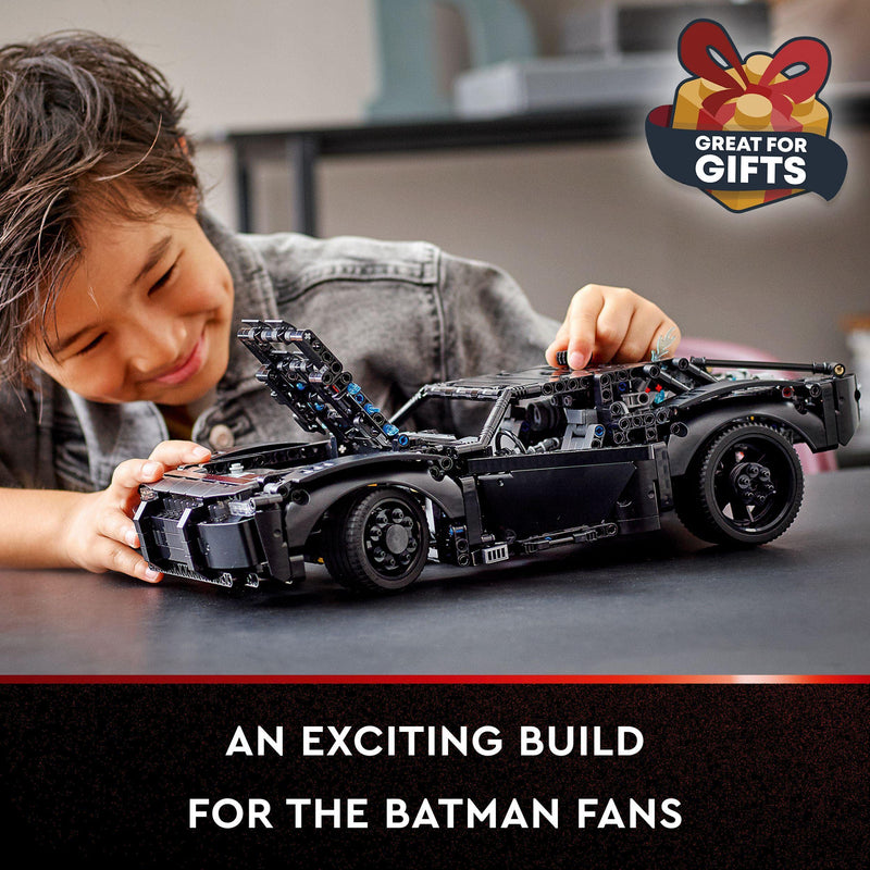 LEGO 42127 Technic THE BATMAN – BATMOBILE Model Car Building Toy, Movie Set, Superhero Gifts for Kids, Boys, Girls and Teen Fans with Light Bricks