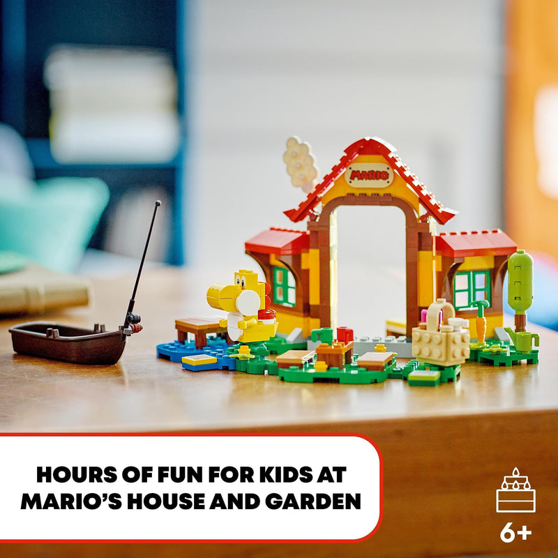 LEGO Super Mario Picnic at Mario's House Expansion Set, Buildable Toy with Yellow Yoshi Figure, Gift Idea for Kids, Boys, Girls Aged 6 Plus, Combine with Starter Course 71422