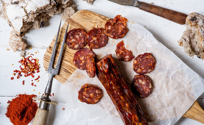 The Real Cure - British Pork Charcuterie Selection Box - A Selection of Award Winning Products in a Fluted Hamper Box - Gift Guide