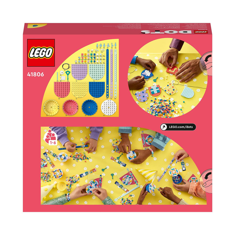 LEGO 41806 DOTS Ultimate Party Kit, Kids Birthday Games and DIY Party Bag Fillers with Toy Cupcakes, Bracelets and Bunting, Creative Crafts Gifts for Girls and Boys