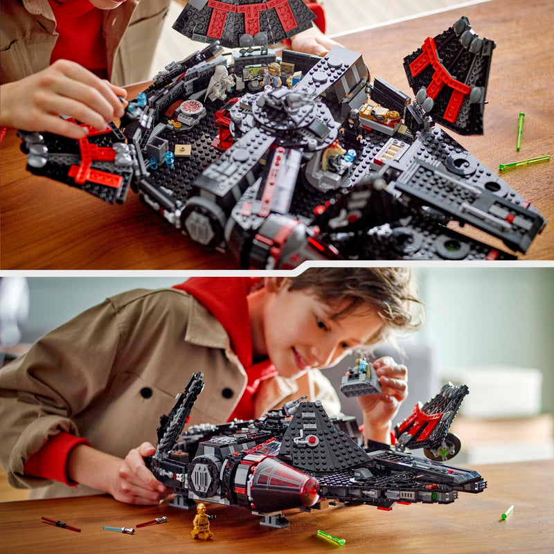 LEGO Star Wars The Dark Falcon Starship Set, Vehicle Building Toy for 10 Plus Year Old Boys & Girls, with 6 Minifigures Incl. C-3PO, Birthday Gift for Kids and Fans 75389