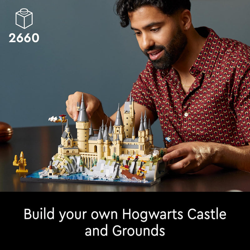 LEGO Harry Potter Hogwarts Castle and Grounds - Collectible Set for Adults incl. Main & Astronomy Towers, Great Hall, Chamber of Secrets & Architect Minifigure - 76419