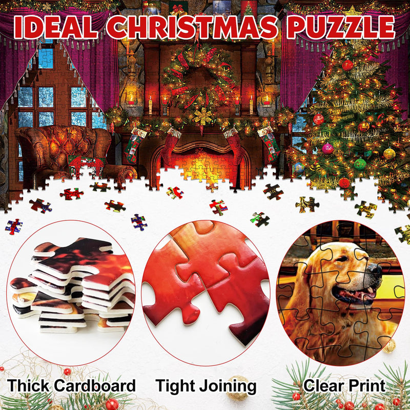 Advent Calendar 2024 Christmas Jigsaw Puzzle - 24 Boxes 1008 Pieces Holiday Puzzle Gift for Kid Adult Christmas Countdown Puzzle Toy Gift Christmas Home Fireplace Decoration - Gift Guide