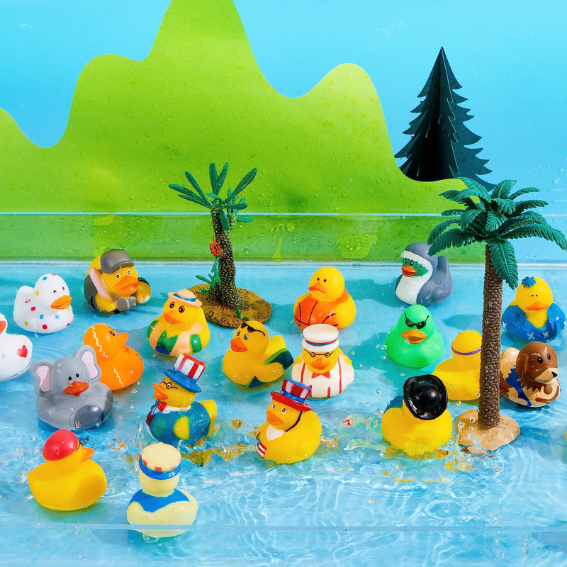 JOYIN 15 Pcs Rubber Ducks, Random Assortment Mini Rubber Duckie Toys with Mesh Carry Bag for Kids Baby Bath Shower Toys, Birthday Gifts, Summer Beach Pool Activity, Carnival, Holiday Party Favors - Gift Guide
