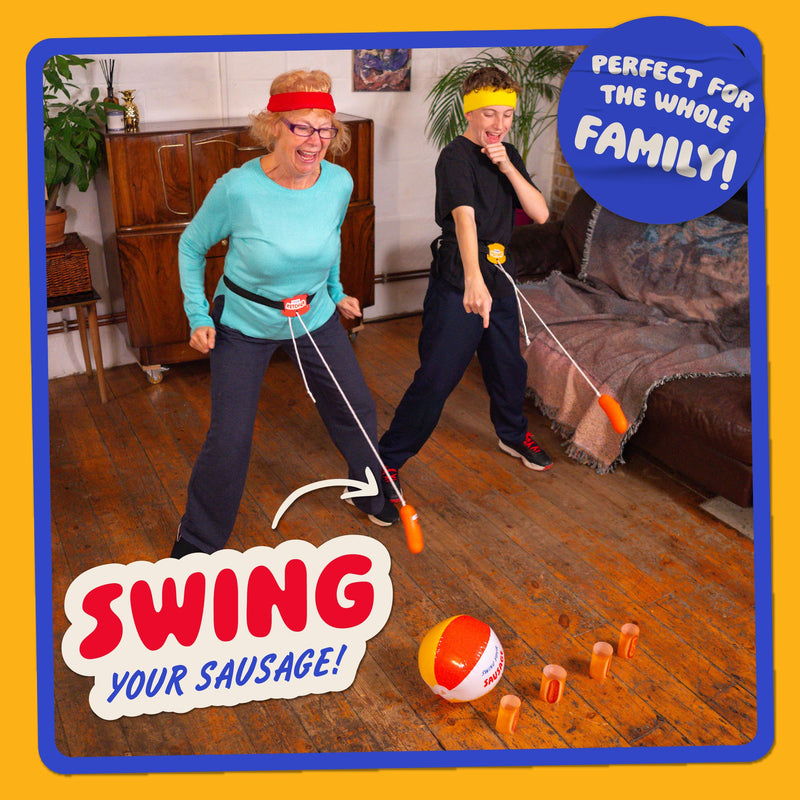 Lucky Egg Swing Your Sausage - Fun Family Party Games for Groups - Indoor Games for Adults and Kids - Party Games for Family Gatherings, Birthdays, Christmas, Bachelorette Parties and Festival Games