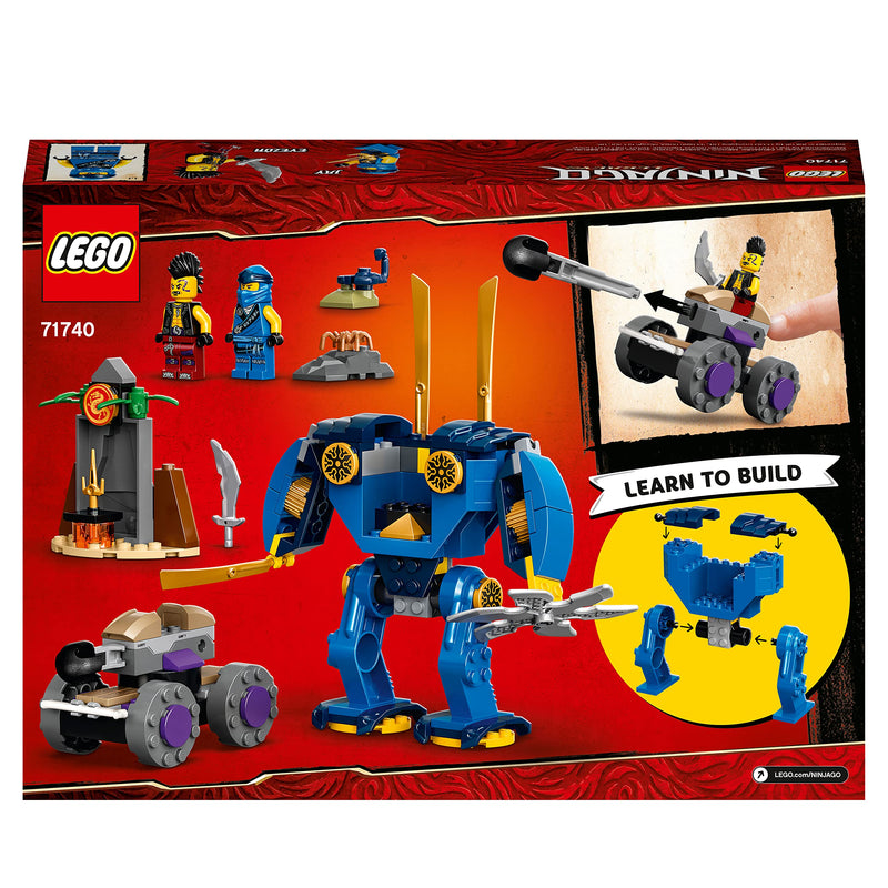 LEGO 71740 NINJAGO Legacy Jay’s Electro Mech Toy, Action Figure for Toddlers 4 + Years Old Kids, with Spider & Ninja Car