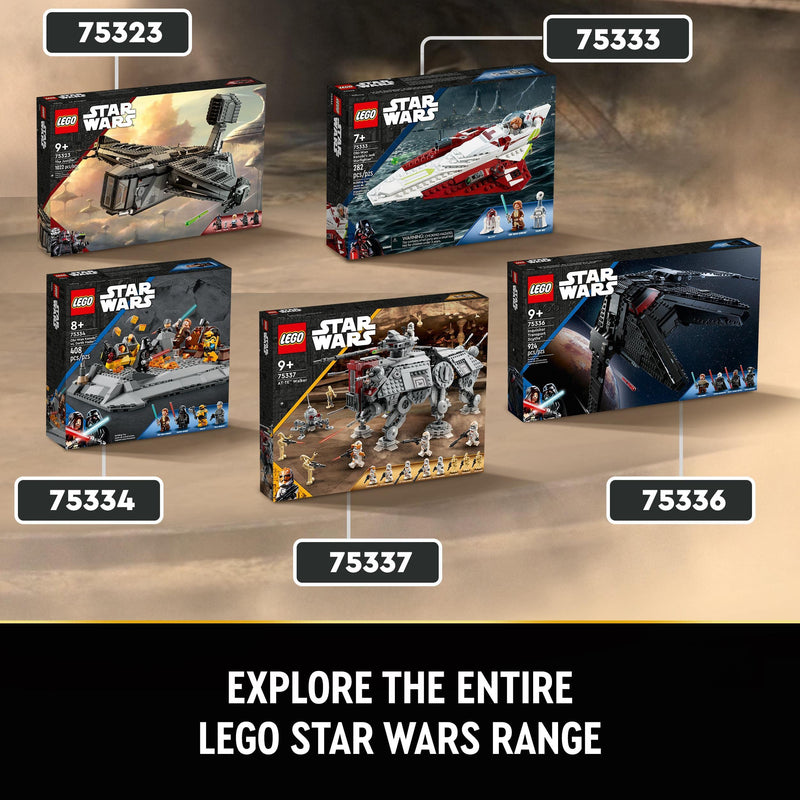 LEGO Star Wars AT-TE Walker Poseable Toy, Revenge of the Sith Set, Gift for Kids, Boys & Girls, with 3 212th Clone Troopers, Dwarf Spider & Battle Droid Figures 75337