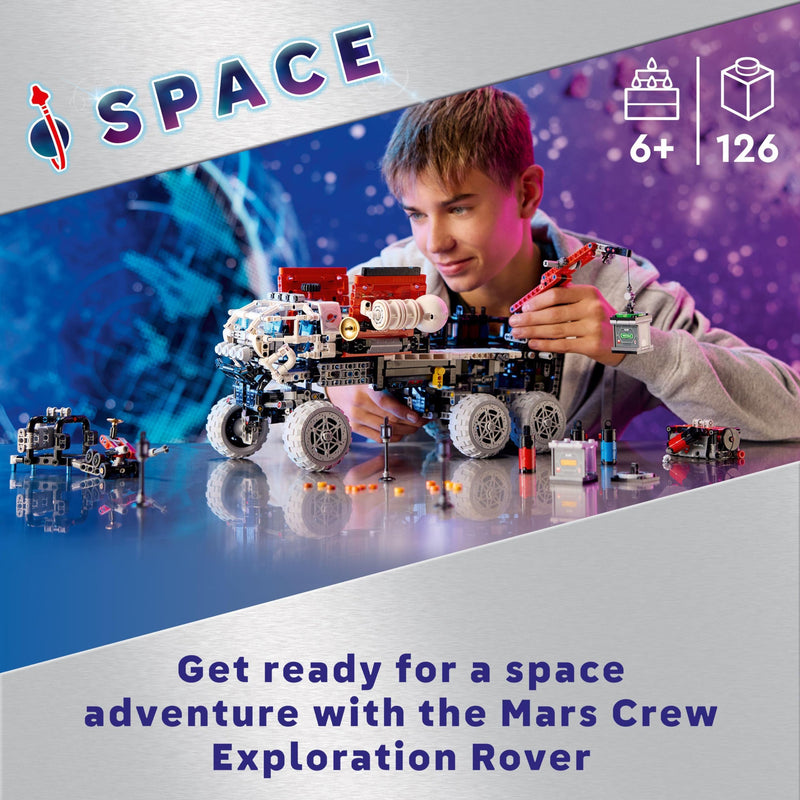 LEGO Technic Mars Crew Exploration Rover Building Set, Outer Space Toy for 11 Plus Year Old Kids, Boys & Girls, Explorer Gift Inspired by NASA, Imaginative Play 42180