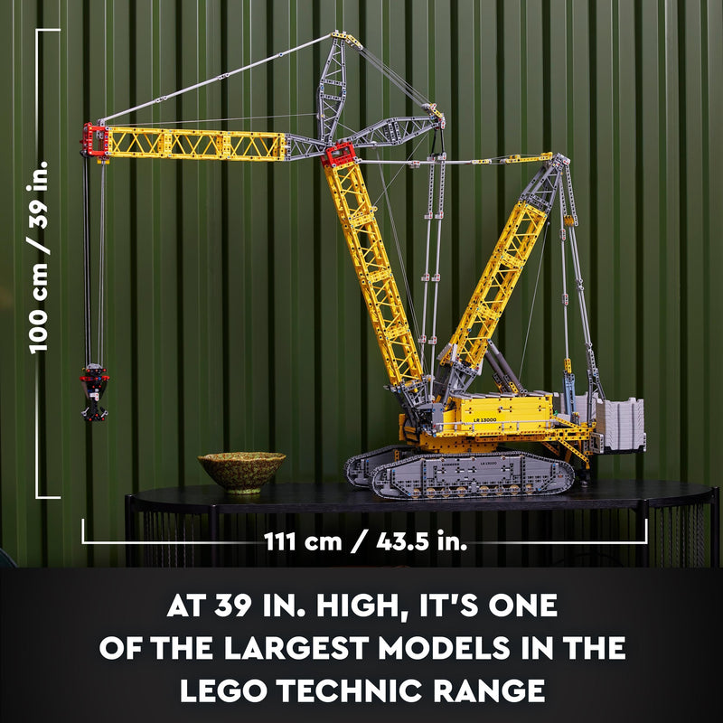 LEGO Technic Liebherr Crawler Crane LR 13000 Set, Build the Ultimate Remote Controlled Construction Vehicle with Control+ App, Winch System and Luffing Jib, Large Model for Adults, Men, Women 42146