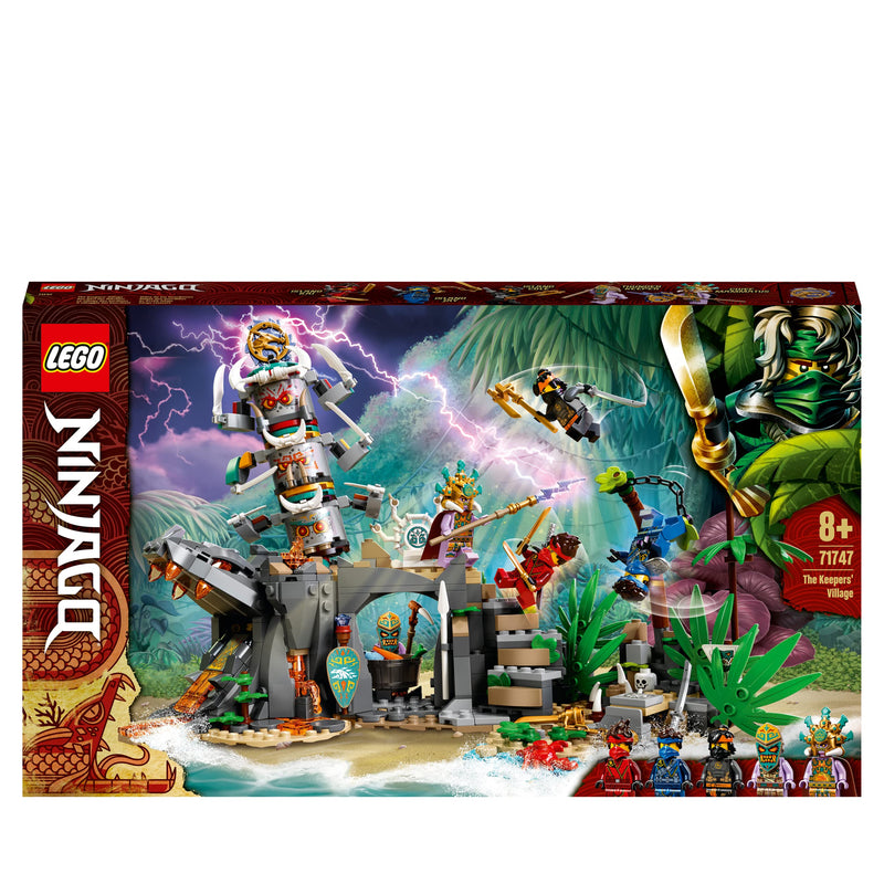 LEGO 71747 Building Set, Ninjago The Keepers Village Building Set, with Ninja Cole, Jay and Kai Minifigures, Multicolor, Toys for Kids 8 Years Old