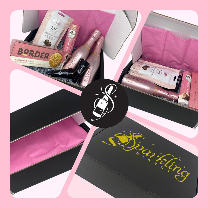 Birthday Gifts for Her, Bottega Rose Gold Sparkling Wine Gift Set, Best Friend Hamper - UK Delivery