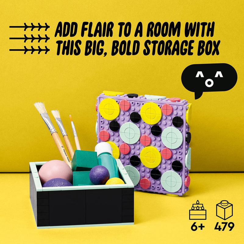 LEGO 41960 DOTS Big Box Arts and Crafts Set for Kids Aged 6 Plus, DIY Desk Tidy Organiser or Toy Jewellery Storage Tray, Decoration Creative Activity