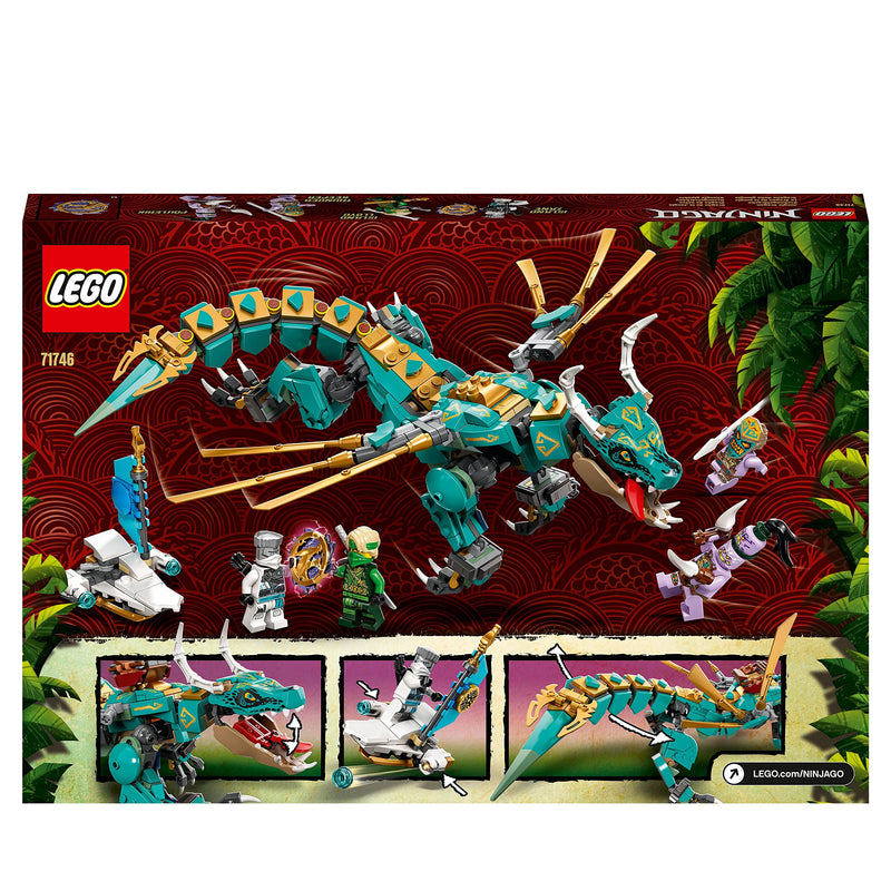 LEGO 71746 NINJAGO Jungle Dragon Building Set, with Ninja Lloyd and Zane Minifigures, Toys for 8 + Years Old Boys and Girls