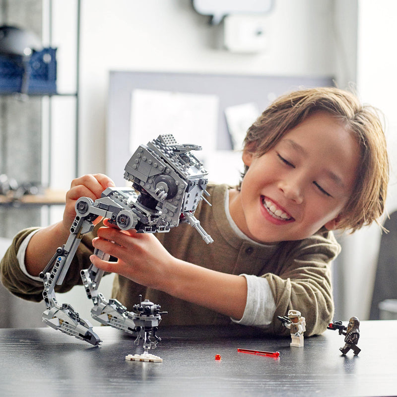 LEGO 75322 Star Wars Hoth AT-ST Walker Building Toy for Kids with Chewbacca Minifigure and Droid Figure, The Empire Strikes Back Model