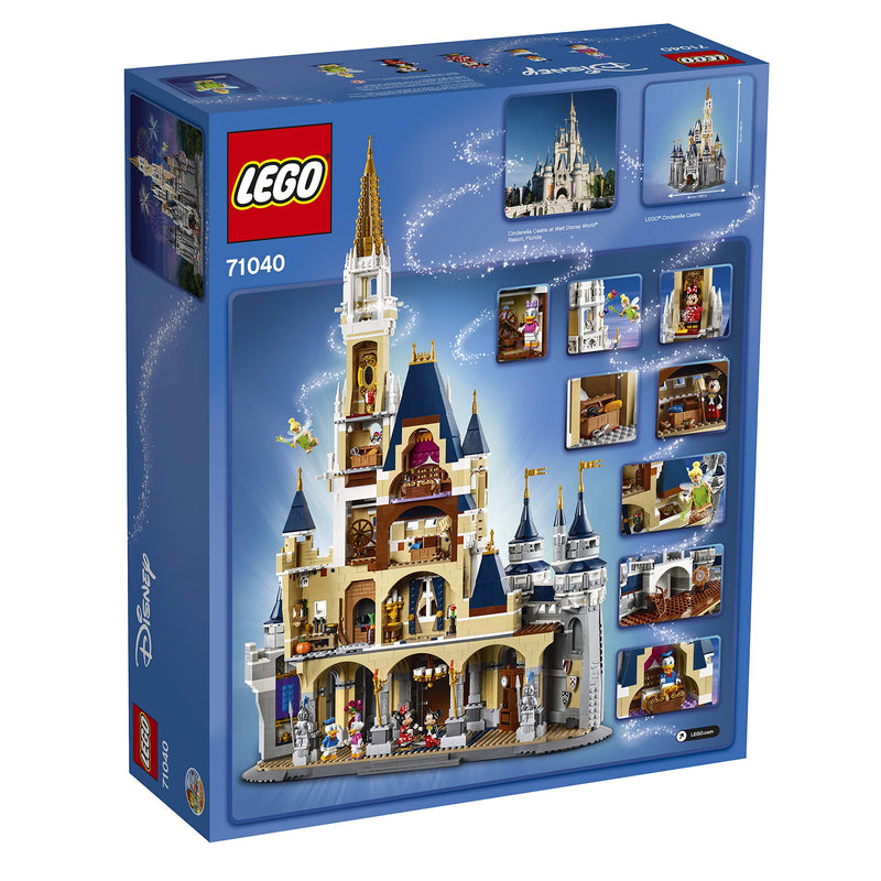 LEGO 71040 The Disney Cinderella Castle Buildable Castle Toy, Set with Mickey & Minnie Mouse, Daisy and Donald Duck plus Tinkerbell Minifigures