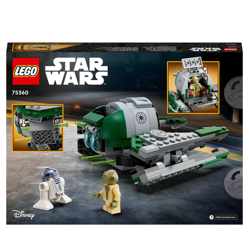 LEGO Star Wars Yoda's Jedi Starfighter Building Toy for Kids, Boys & Girls, The Clone Wars Vehicle Set with Master Yoda Minifigure, Lightsaber and Droid R2-D2 Figure 75360