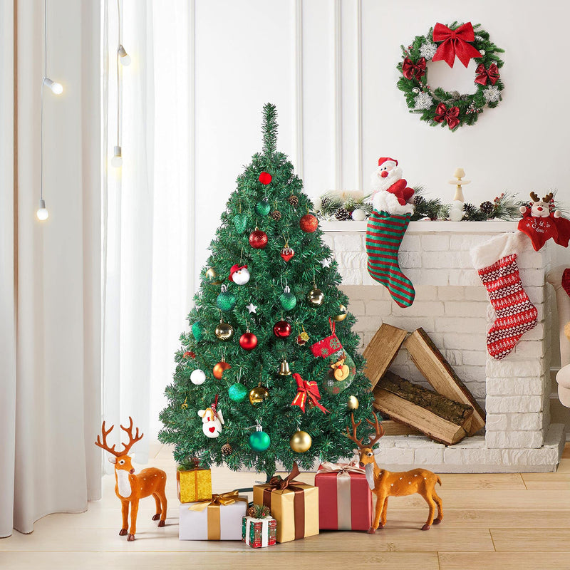 Yaheetech 4ft Artificial Christmas Tree Hinged Spruce Xmas Decorative Tree Holiday Decorations with Foldable Stand Green - Gift Guide