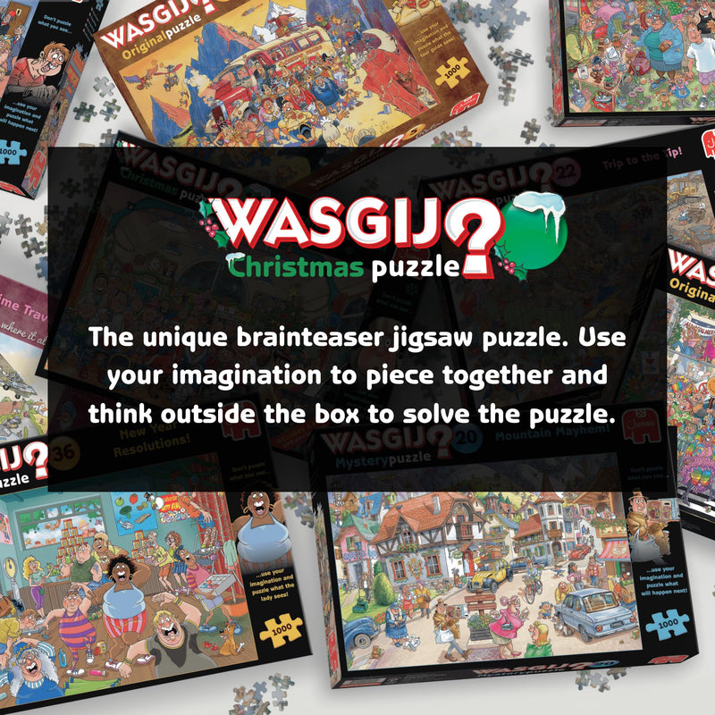 Wasgij Christmas Advent Calendar, Look Out Below! - 24 Days of Puzzles, Don't Puzzle What You See - Brainteasing 54 Piece Adults Puzzle & Comic Puzzle -100% Recycled Cardboard Jigsaw Puzzle for Adults - Gift Guide