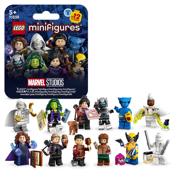 LEGO 71039 Minifigures Marvel Series 2, 1 of 12 Iconic Disney+ Show Characters to Collect in Each Mystery Bag, incl. Wolverine, Hawkeye, She-Hulk, Echo & More (1 Piece - Style Picked at Random)