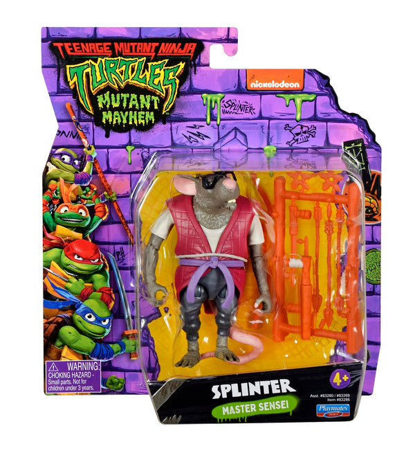 Teenage Mutant Ninja Turtles: Mutant Mayhem 4-Inch Splinter Basic Action Figure. Ideal present for boys 4 to 7 years and TMNT fans!