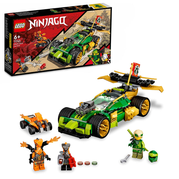 LEGO NINJAGO Lloyd’s Race Car EVO 71763 Building Kit Featuring a Ninja Car Toy, NINJAGO Lloyd and Snake Figures; Creative Toys for Kids Aged 6+ (279 Pieces)