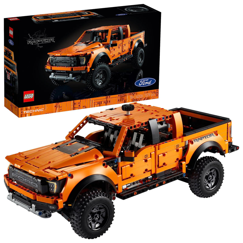 LEGO 42126 Technic Ford F-150 Raptor Pickup Truck Advanced Set for Adults, Collectible Car Model Building Kit with Authentic Details, Gift Idea for Men, Women, Him or Her, 18 year +