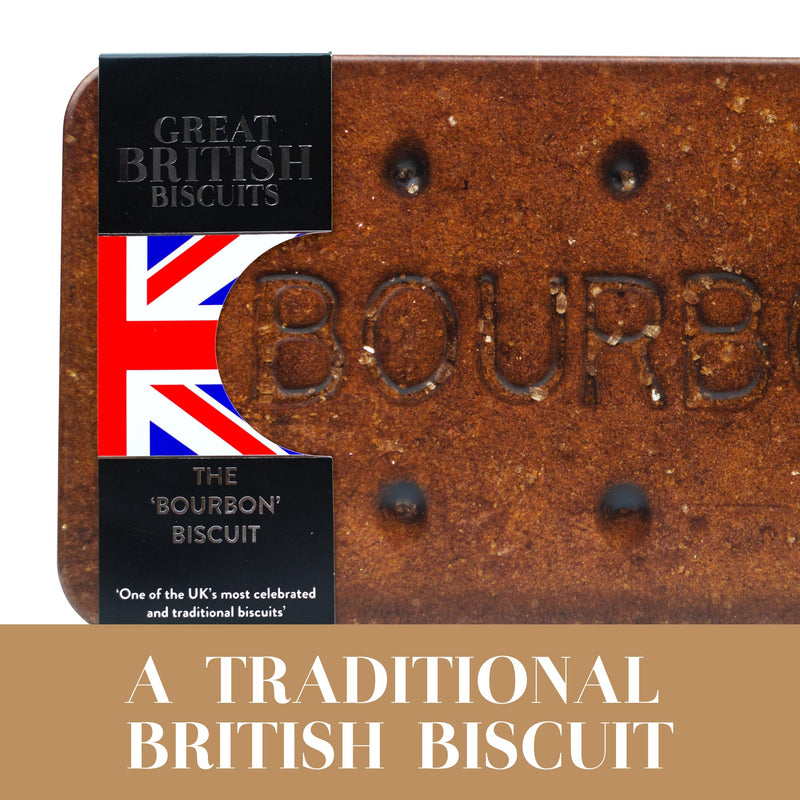 Giant Bourbon Biscuits Gift Set - Chocolate Biscuit Tin Christmas Gifts, Family Biscuits Box with Luxury Bourbon Chocolate Biscuits - Biscuit Hamper Gift Ideas, Chocolate Gifts for Men & Women, 400g