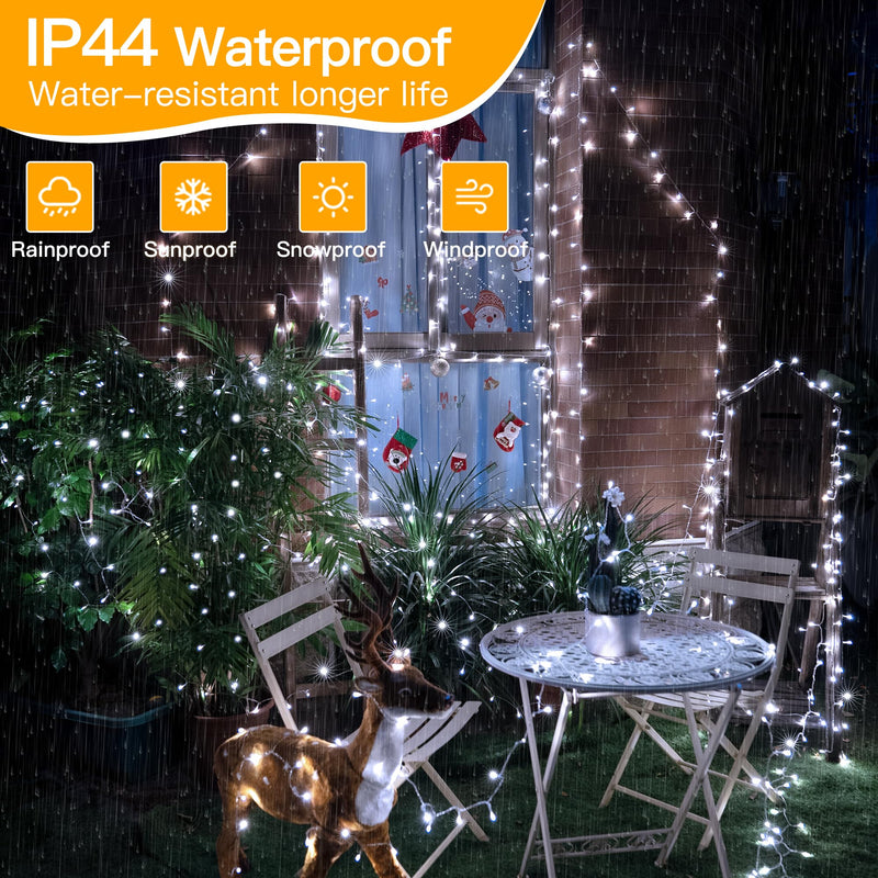 Ollny Outdoor Fairy String Lights - 80m 800 LED Long Cool White Waterproof Christmas Decoration Lights Mains Powered Plug in with Remote/Timer 8 Modes for Outside/Garden/Indoor/Wedding - Gift Guide