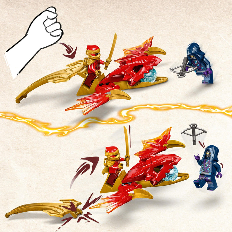 LEGO NINJAGO Kai’s Rising Dragon Strike, Ninja Toy for 6 Plus Year Old Boys, Girls & Kids, Figure Building Set with Kai Minifigure and Mini-Katana Sword Accessory, Role-play Toys, Gift Idea 71801