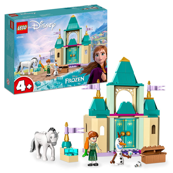 LEGO 43204 Disney Frozen Anna and Olaf's Castle Fun Playset with Horse Figure, Princess Building Toy for Kids, Girls and Boys 4 Plus Years Old