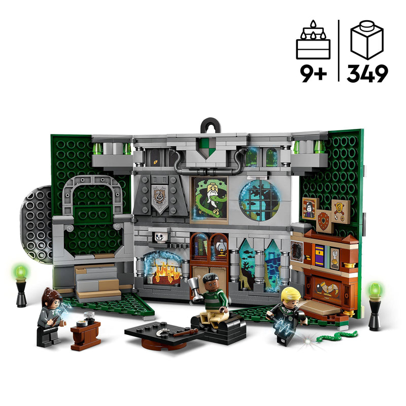 LEGO 76410 Harry Potter Slytherin House Banner Set, Hogwarts Castle Common Room Toy or Wall Display, Collectible Travel Toy with Draco Malfoy Minifigure