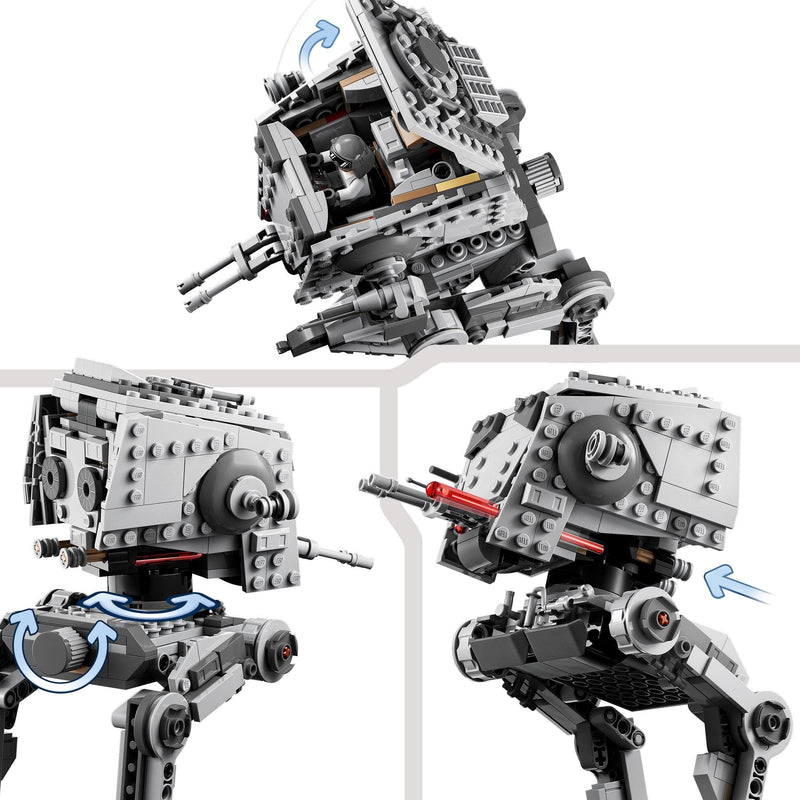 LEGO 75322 Star Wars Hoth AT-ST Walker Building Toy for Kids with Chewbacca Minifigure and Droid Figure, The Empire Strikes Back Model